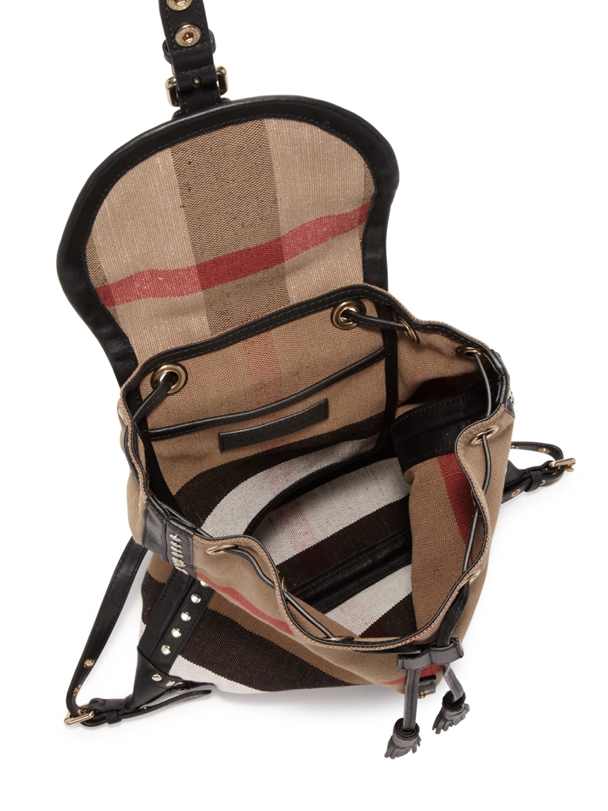 Burberry Chiltern Studded Canvas Check Backpack Lyst